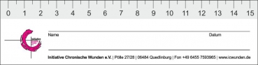 Wundlineal 15 cm (Block á 50 Blatt)