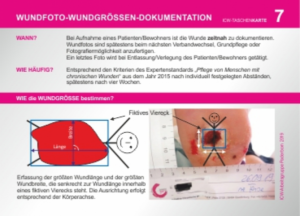 ICW-Taschenkarte Fotodokumentation (laminiert - zur Wischdesinfektion)